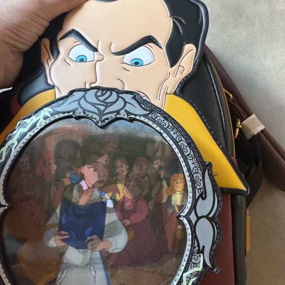 Disney Loungefly – Gaston “Layers Debossed Logo” Mini Backpack RARE new ! - Picture 12 of 13